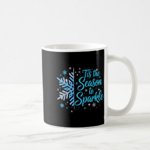 Tis The Season To Sparkle Snowflake Holiday Christ Coffee Mug