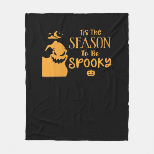 Tis The Season To Spooky Halloween Sarcastic Funny Fleece Blanket