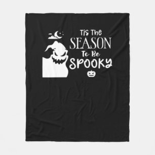 Tis The Season To Spooky Halloween Sarcastic Funny Fleece Blanket
