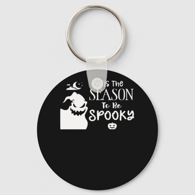 Tis The Season To Spooky Halloween Sarcastic Funny Keychain (Front)