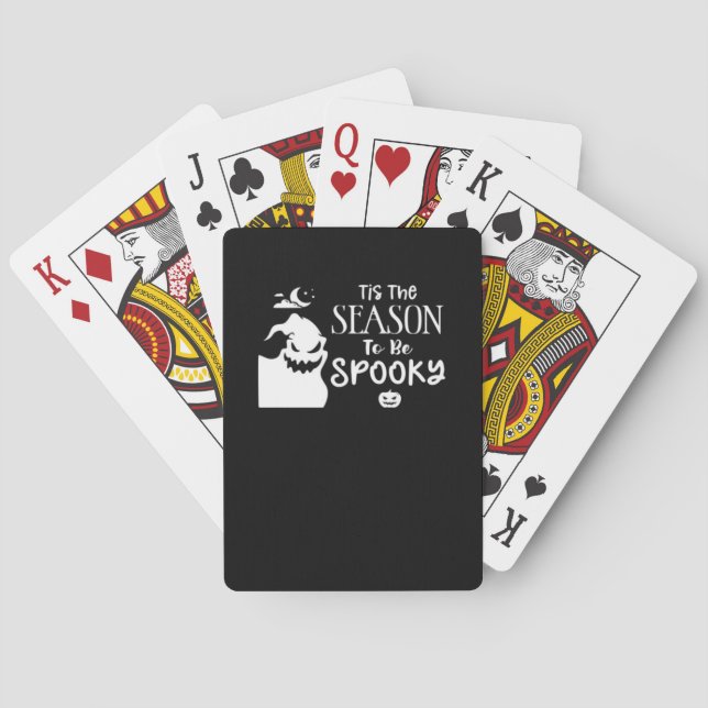 Tis The Season To Spooky Halloween Sarcastic Funny Playing Cards (Back)