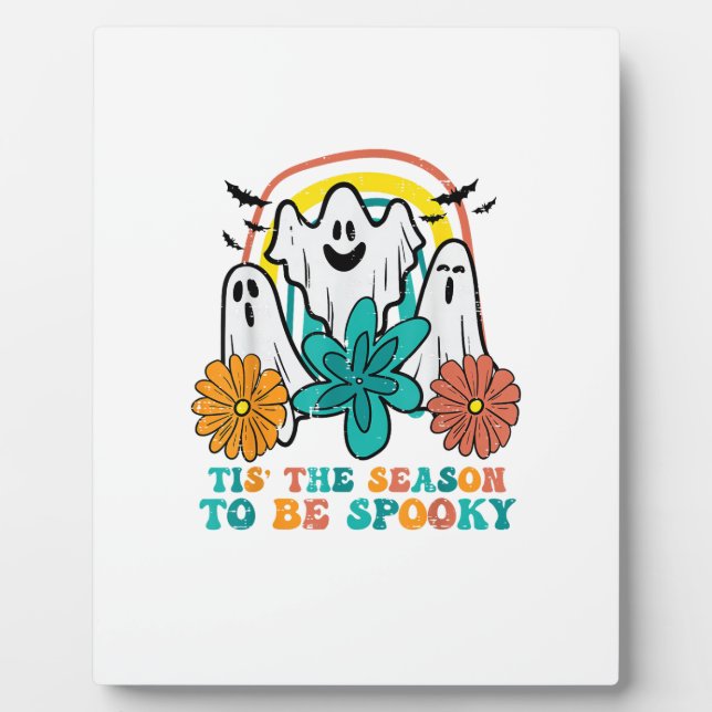 Tis The Season To Spooky Retro Halloween Women Plaque (Front)