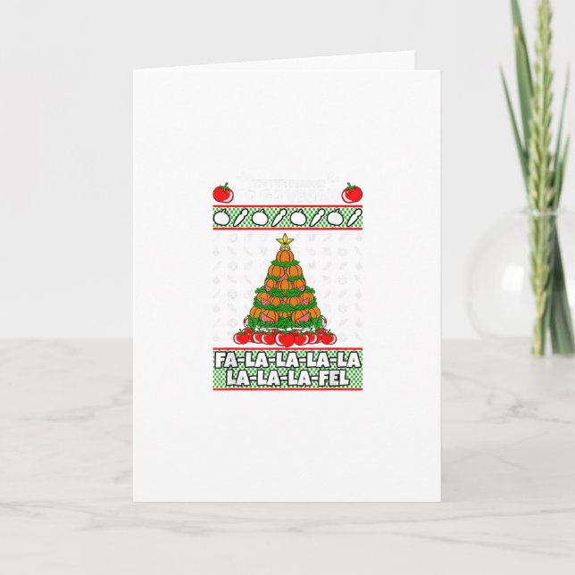 Tis The Season To Vegan Christmas Pajama X-Mas Veg Card (Front)