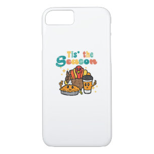 Tis The Season Turkey Coffee Retro Thanksgiving Fa Case-Mate iPhone Case
