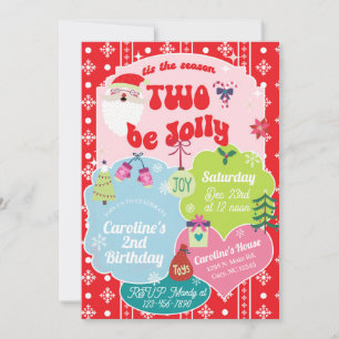 Tis the season two be jolly 2nd birthday invite. invitation
