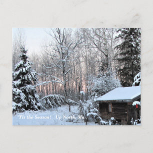 'Tis the Season  Up North, Mn Winter Holiday Postcard
