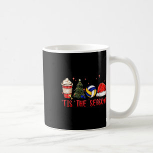 Tis The Season Volleyball Coffee Santa Hat Christm Mug