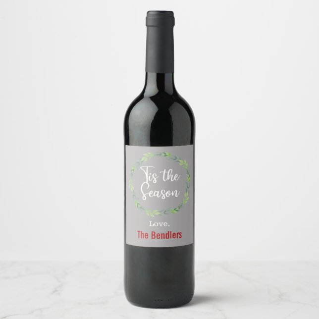 Tis the Season Wine Label (Front)