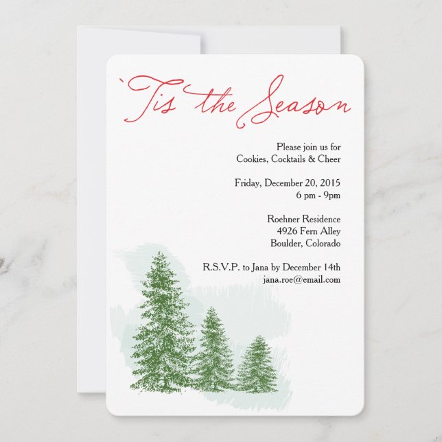 Tis the Season Winter Holiday Party Invitation (Front)