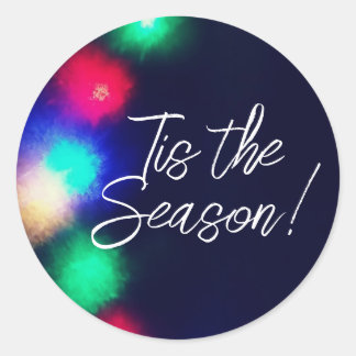 Tis the Season with Lights Classic Round Sticker