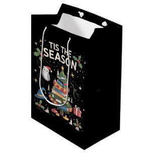 Tis the Season Wizard School Christmas Cozy Magic Medium Gift Bag
