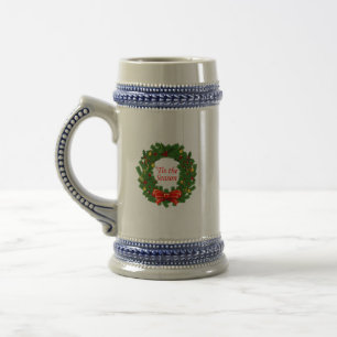 'Tis the Season Wreath Beer Stein