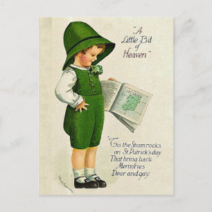 'Tis the Shamrocks  Vintage St. Patrick's Day Postcard