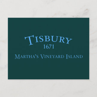 Tisbury Incorporated 1671 Postcard