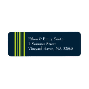 Tisbury - Navy and Green - Return Address Lables