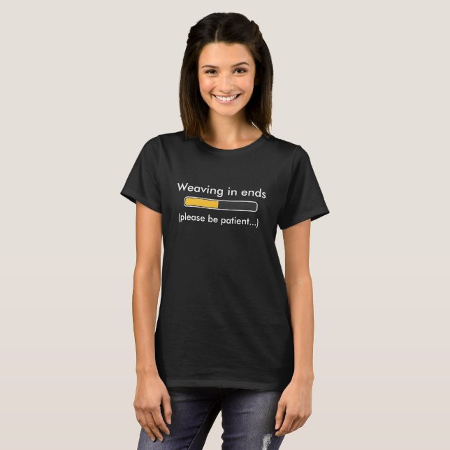 Tissage dans le T-shirt de barre de statut de fins (Devant entier)