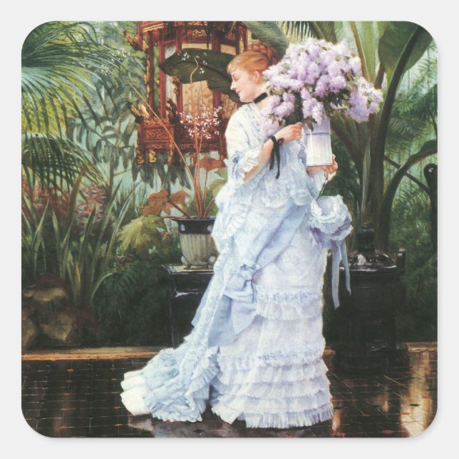 Tissot: Lilacs Square Sticker (Front)