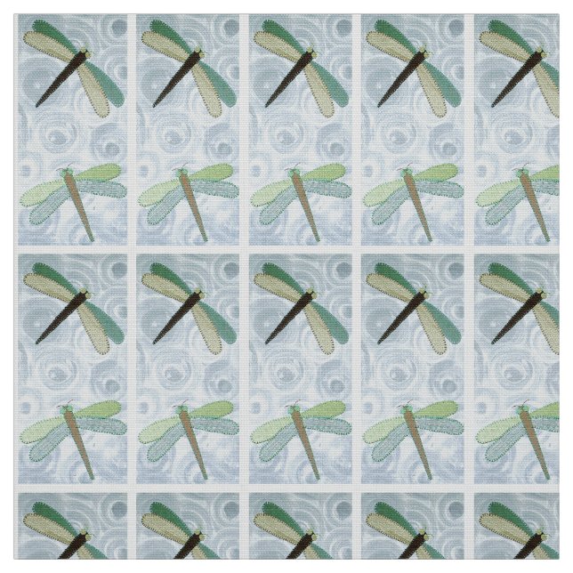 Tissu 2 libellules #1 (Échantillon)