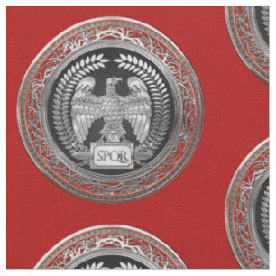 Tissu [300] Eagle impérial romain argenté
