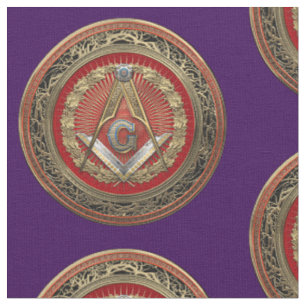 Tissu [300] Maçon principal - carré et boussoles d'or