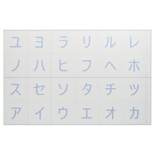 Tissu 3,75" Katakana Baby Blocks Face Blue Segaiha
