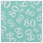 80e anniversaire Random Number Motif Turquoise 80