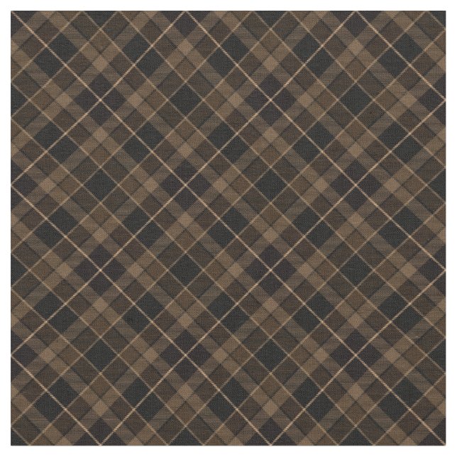 Tissu 90s Escapé Plaid Motif Brown Grunge Terrain foncé (Fermer)
