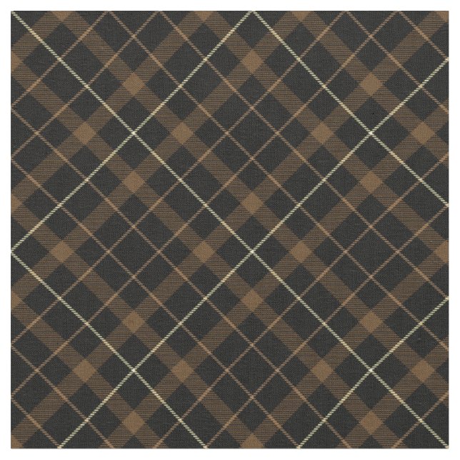 Tissu 90s Escapé Plaid Motif Brown Grunge Terrain foncé (Fermer)