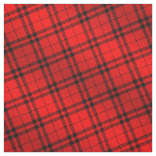 Tissu 90s Inspiré Plaid Motif Grunge rouge noir Ombre