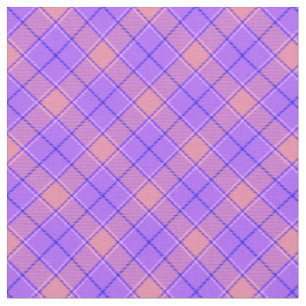 Tissu 90s Inspiré Slanted Plaid Bright Purple Motif