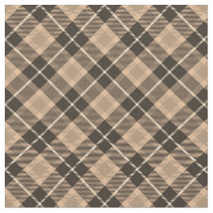 Tissu 90s Simple Plaid Élégant Motif Noir Beige Nice