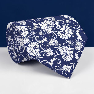 Tissu à fleurs bleu cravate personnalisée