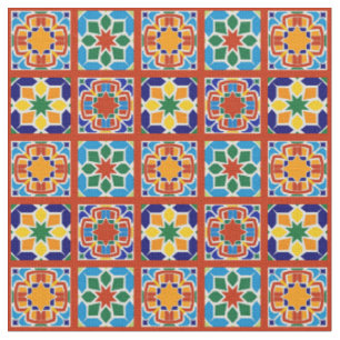 Tissu à motif de carreaux marocains pour quilting 