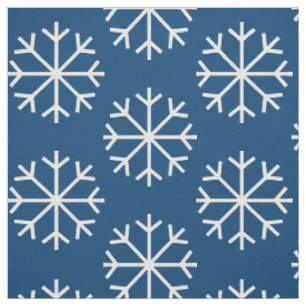 Tissu à motif de flocon de neige pour décoration d