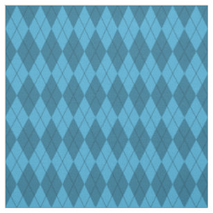 Tissu à motifs de losanges bleu de motif