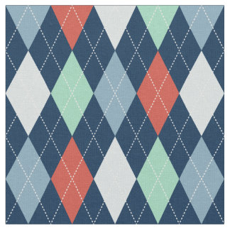 Tissu à motifs de losanges nautique