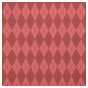 Tissu à motifs de losanges rouge de motif