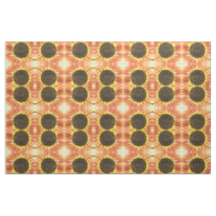 Tissu à motifs floraux de tournesol orange