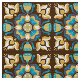 Tissu à motifs floraux les années 70 rétro des ann