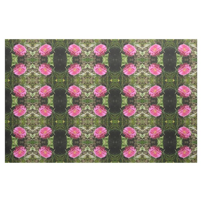 Tissu à motifs floraux rose Zinnia (Fat Quarter)