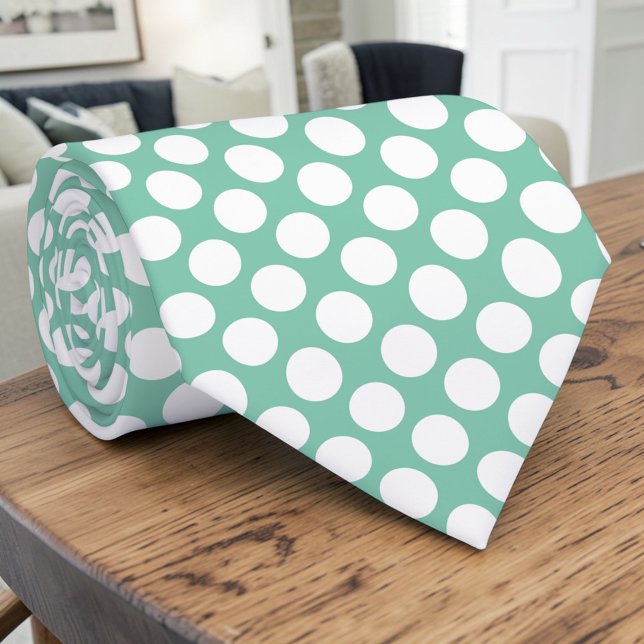 Tissu à pois blancs sur cravate personnalisée sarc (Créateur téléchargé)