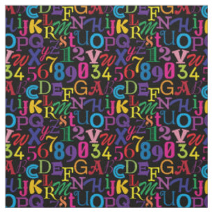 Tissu ABC et 123 super colorés