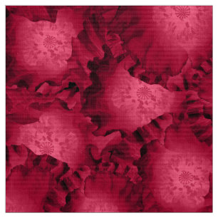 Tissu Abstract red roses poppy flowers floral romantic