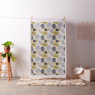Tissu Abstract Scratch Golden Black No.01