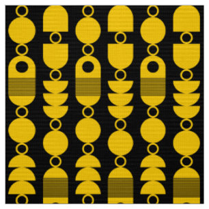 Tissu Abstrait 140823 - Ambre sur noir