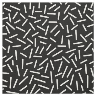 Tissu Abstrait 300117 - Blanc sur noir