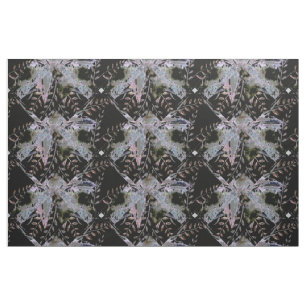 Tissu Abstrait botanique (noir)