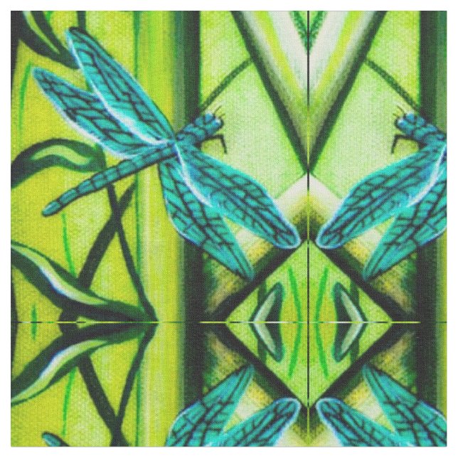 Tissu Abstrait de libellules (Fermer)