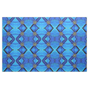Tissu - Abstrait de pavot bleu