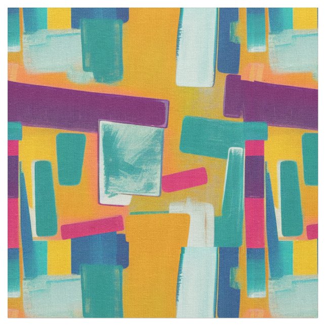 Tissu Abstrait moderne du milieu du siècle (Fermer)
